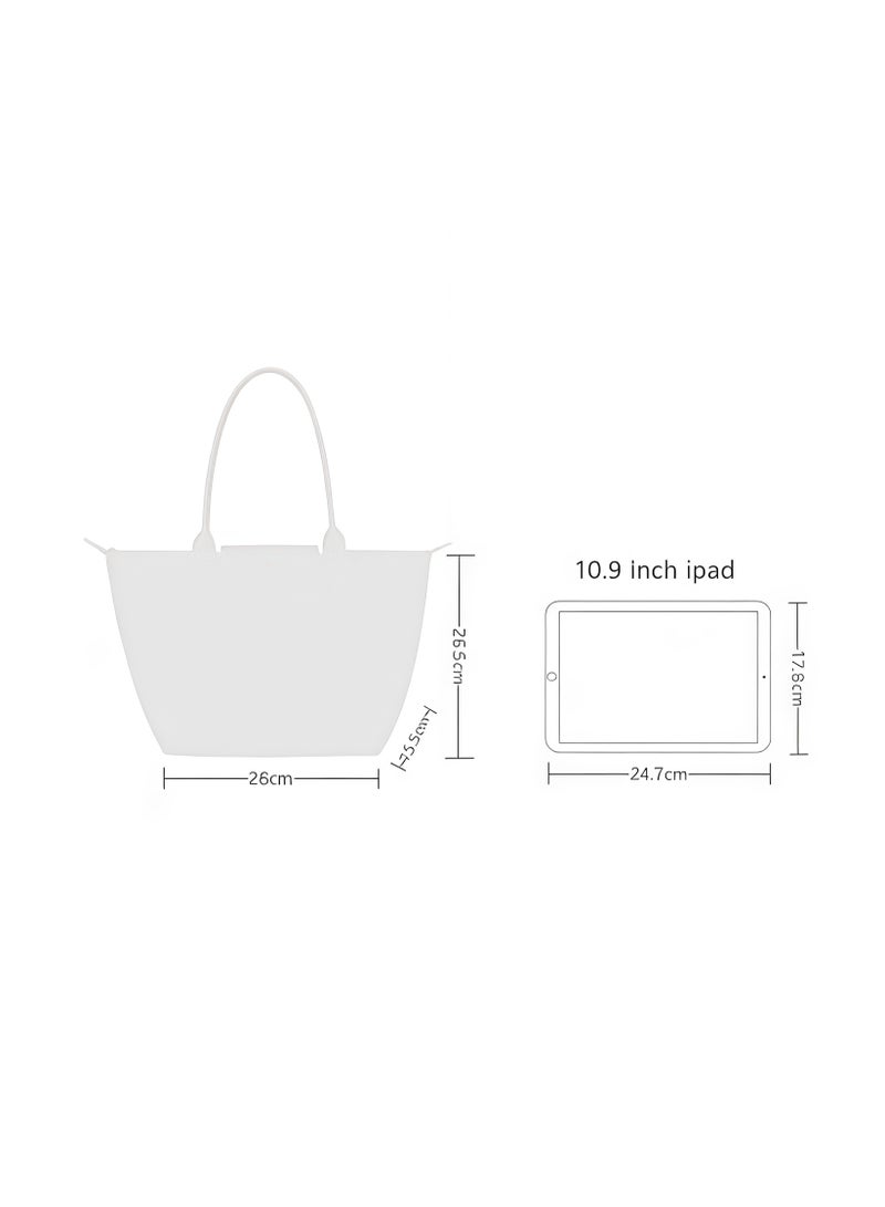 Longchamp Women's Medium Tote Bag, Handbag, Shoulder Bag, Steel Gray Classic Style - Image 3